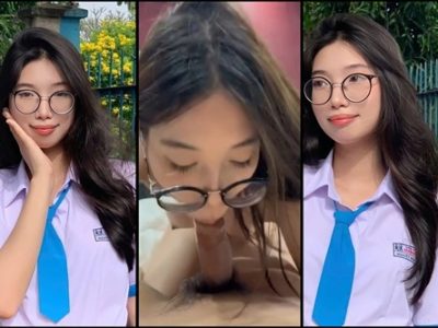 Hoàng Thanh Vy nữ sinh C3 Hùng Vương kính cận non tơ